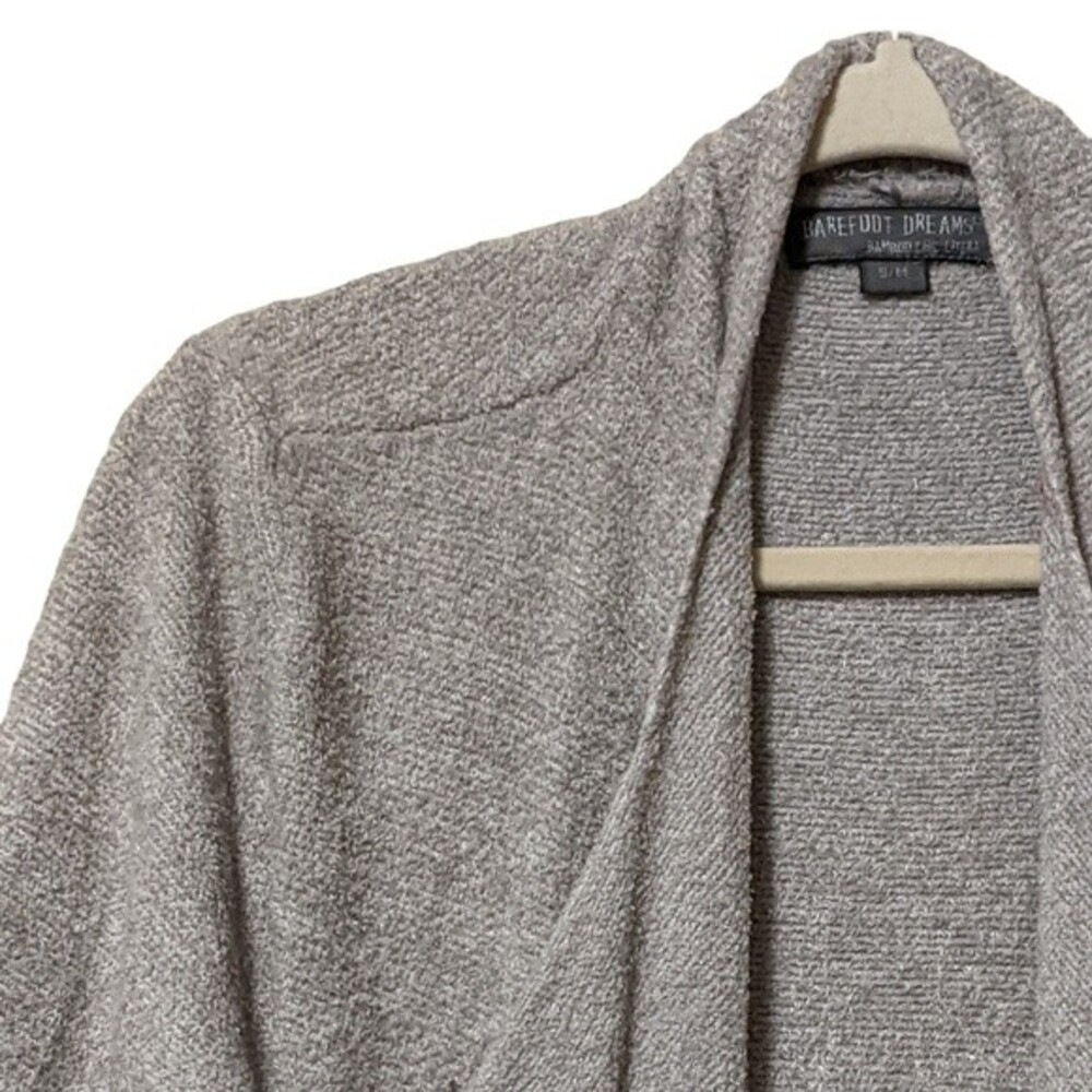 Barefoot Dreams Cozychic Lite Calypso Wrap cardigan heather pewter size S/M - Picture 7 of 10